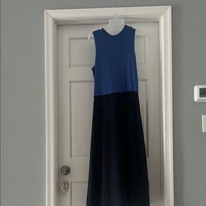 Ann Taylor Blue and Black Maxi Dress